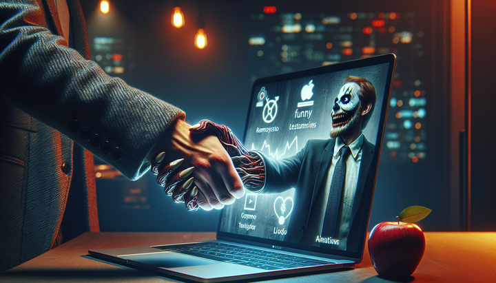 Locandina della serie "Widow's Bay" con immagini inquietanti e comiche.