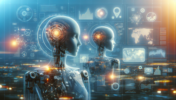 Logo di Objection AI con elementi grafici che rappresentano l'intelligenza artificiale e il giornalismo.