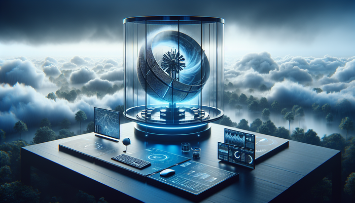 Logo di Nvidia Earth-2 con rappresentazione grafica di previsioni meteorologiche