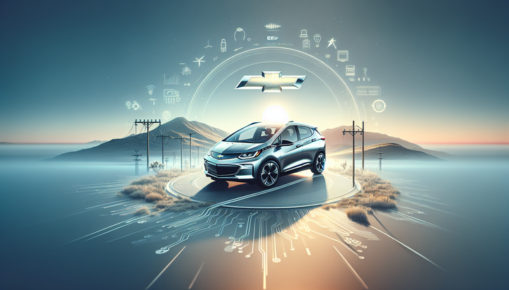 2027 Chevrolet Bolt in movimento su strada