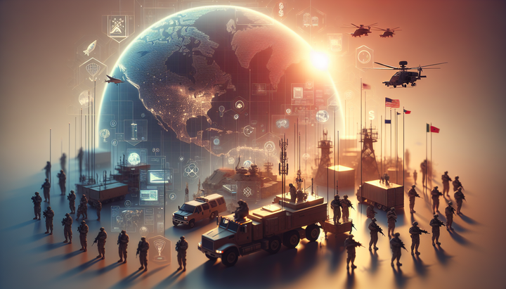 Logo L3Harris su uno smartphone con dollari sullo sfondo