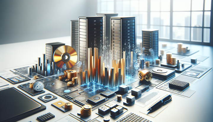 Logo di Western Digital e SanDisk con grafico finanziario in background