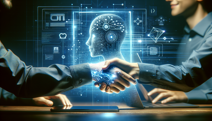 Interfaccia di un’app AI con notifiche social e simboli di privacy e controllo dati