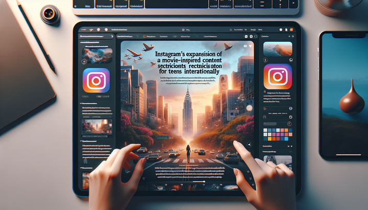 Interfaccia social con impostazioni di sicurezza e filtri per account adolescenti