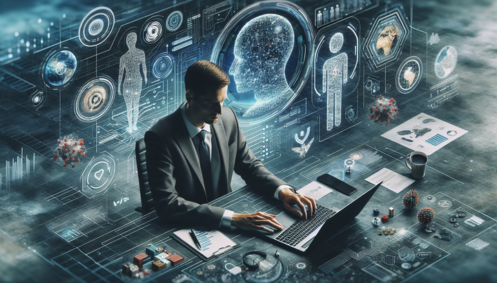 Logo di Meta con simboli di intelligenza artificiale