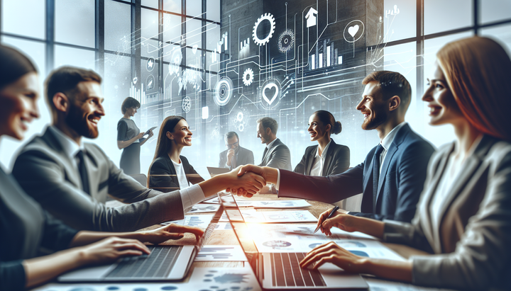 Logo di WordPress e Automattic su sfondo astratto