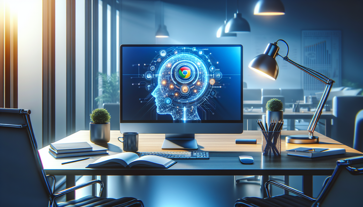 Logo di Google Chrome con l'icona di Gemini AI