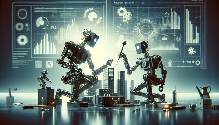 Robot Blue Jay di Amazon in un magazzino