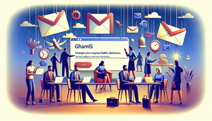 Schermata di impostazioni email con opzione di modifica dell’indirizzo account