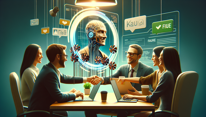 Concetto di fandom digitale e marketing algoritmico con simboli social e dati