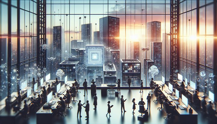 Logo di Amazon AWS con simboli di intelligenza artificiale