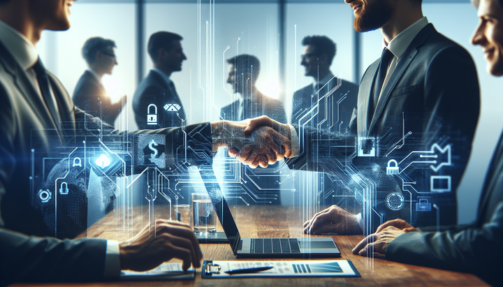 Logo di Betterment con simboli di sicurezza informatica