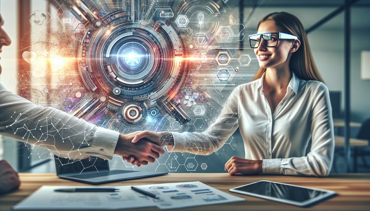 Mark Zuckerberg indossa occhiali intelligenti durante una presentazione