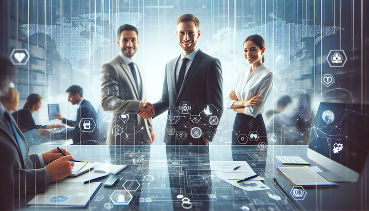 Logo di Infleqtion con sfondo tecnologico