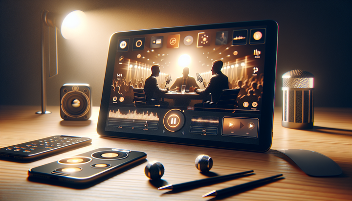 Logo Apple Podcasts con icona video