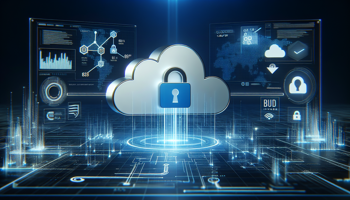 Logo di Upwind Security con sfondo tecnologico