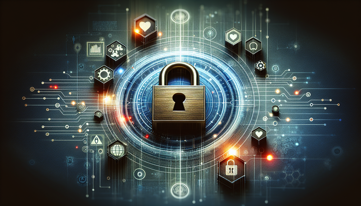 Logo di Google con simboli di privacy e sicurezza