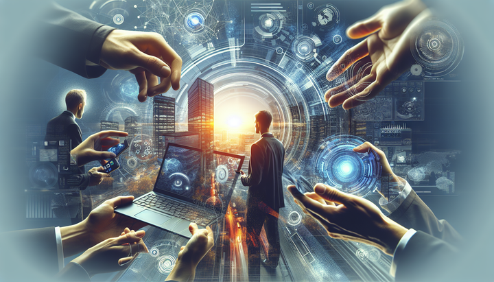 Logo Asus con elementi tecnologici futuristici