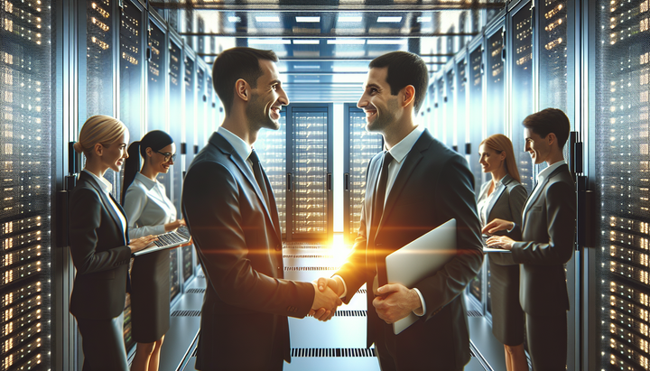 Data center AI con GPU e infrastruttura cloud vicino a Parigi