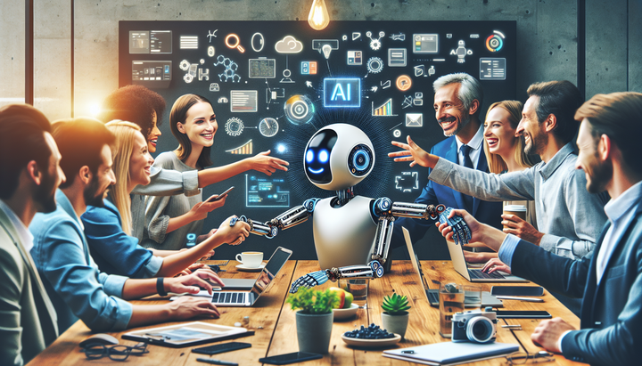 Interfaccia dell'assistente AI in Photoshop con strumenti di editing avanzati.