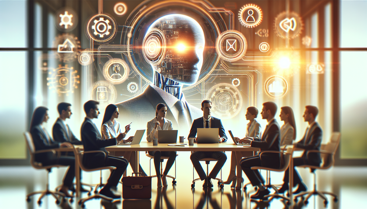 Logo di OpenAI con simboli di intelligenza artificiale e sicurezza nazionale