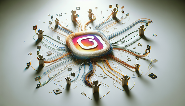 Logo di Threads con l'icona di Instagram