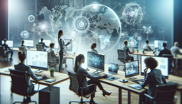 Logo di Meta con elementi grafici che rappresentano l'intelligenza artificiale