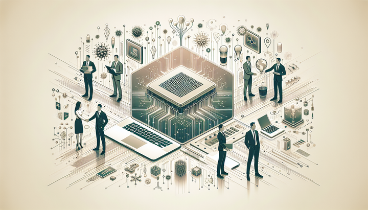 Logo di AheadComputing con CPU RISC-V in evidenza