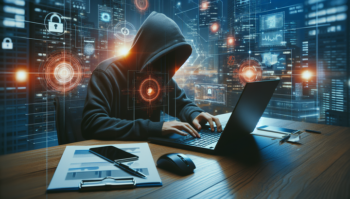 Schermo con codice e alert di sicurezza su una possibile compromissione open source