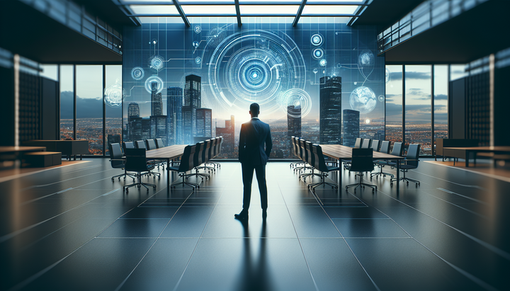 Logo di Palantir con sfondo oscuro