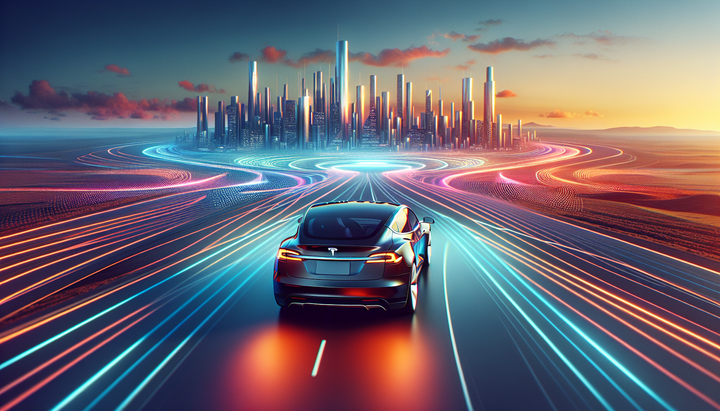 Logo Tesla su una Model 3