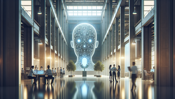 Logo di Google e Hume AI con elementi grafici che rappresentano l'intelligenza artificiale vocale.