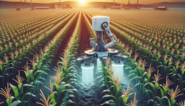 Robot autonomo di Upside Robotics in un campo di mais