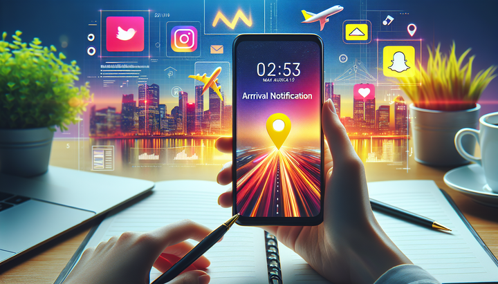 Logo di Snapchat con icona di notifica di arrivo