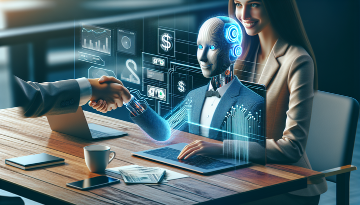 Logo di Stripe con elementi grafici che rappresentano l'intelligenza artificiale