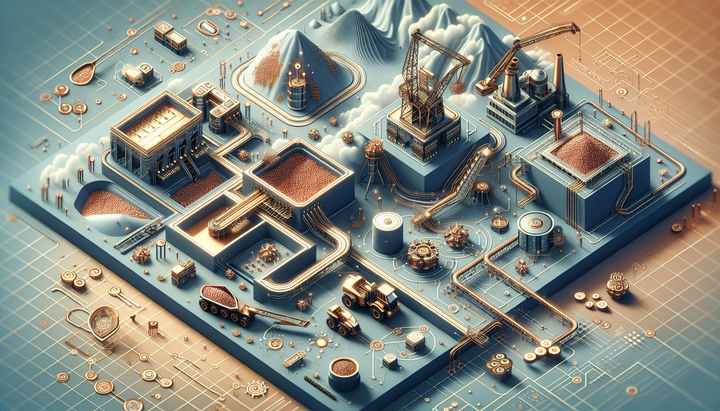 Camion autonomo in una miniera di rame controllato da software operativo