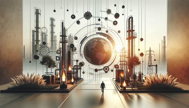Data center AI illuminato di notte con infrastrutture energetiche sullo sfondo