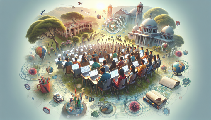 Logo di Google Gemini con simboli educativi