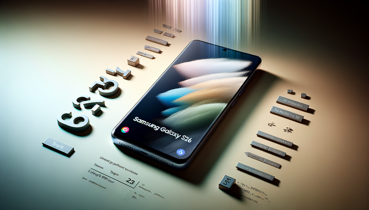 Samsung Galaxy S26 in primo piano con display acceso