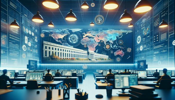 NIST campus con bandiera americana