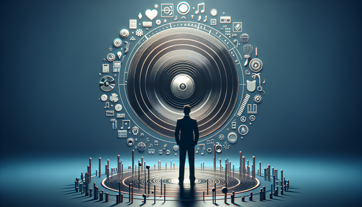 Logo di Spotify su uno smartphone con simboli di denaro sullo sfondo