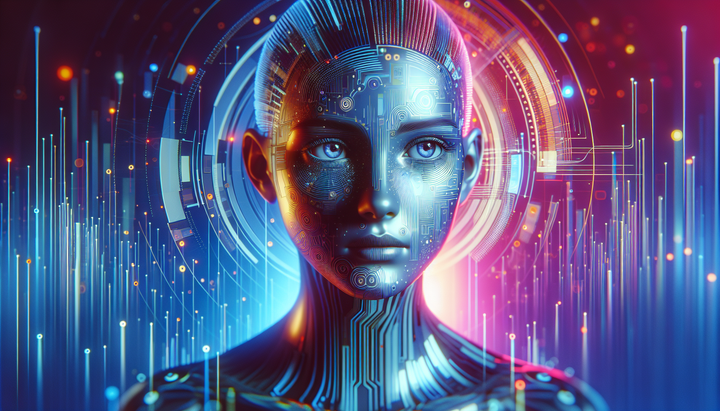 Logo di Meta con simboli di intelligenza artificiale