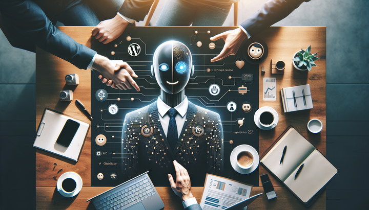 Interfaccia dell'assistente AI di WordPress.com in azione