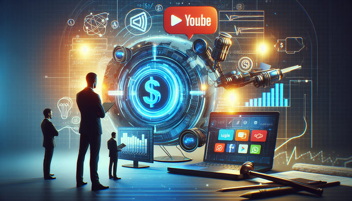 Logo di YouTube TV con icone di sport, notizie e intrattenimento