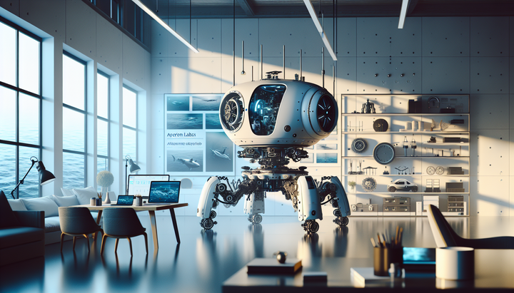 Veicolo autonomo sottomarino di Apeiron Labs in azione