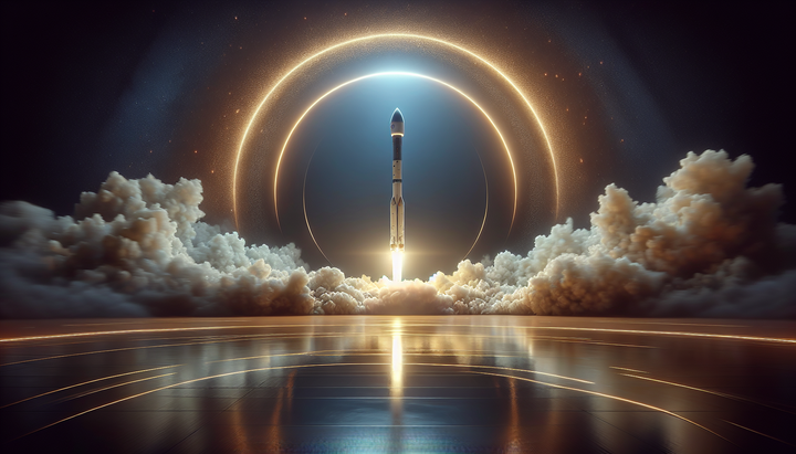 Razzo New Glenn di Blue Origin in fase di lancio